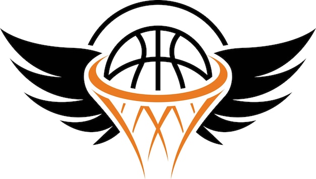 Diseño de iconos vectoriales del logotipo de baloncesto