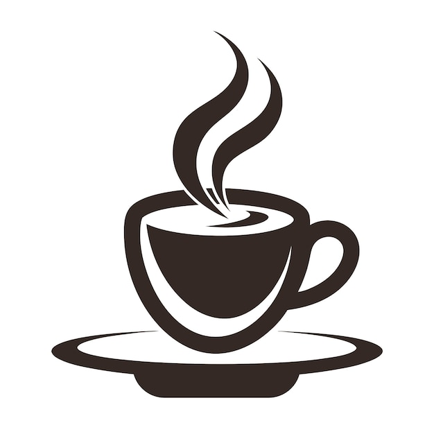 Diseño de iconos vectoriales de logotipos de tazas de café para aplicaciones web e impresas