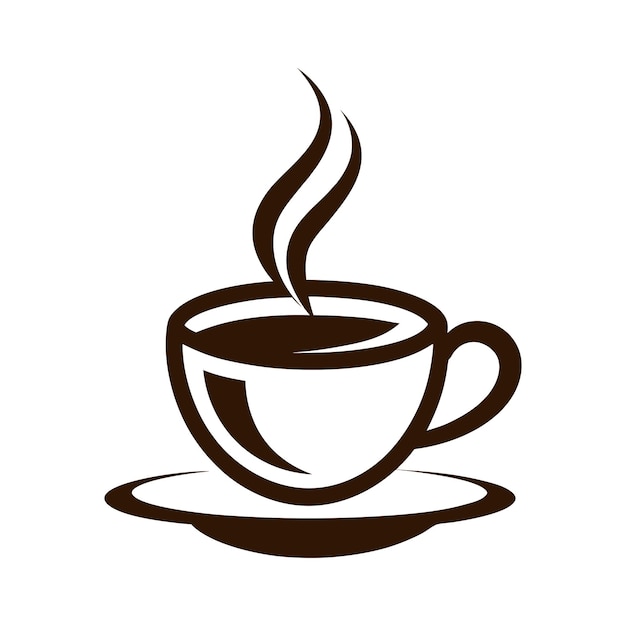 Diseño de iconos vectoriales de logotipos de tazas de café para aplicaciones web e impresas