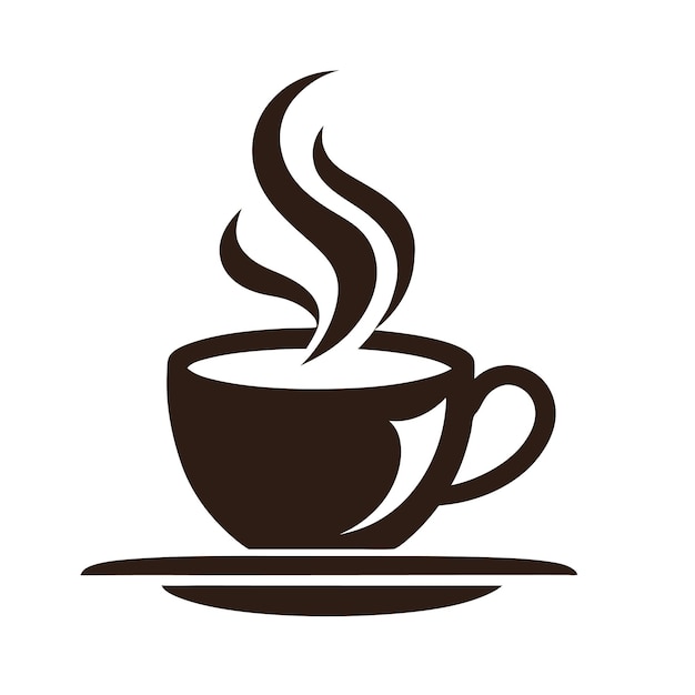 Diseño de iconos vectoriales de logotipos de tazas de café para aplicaciones web e impresas
