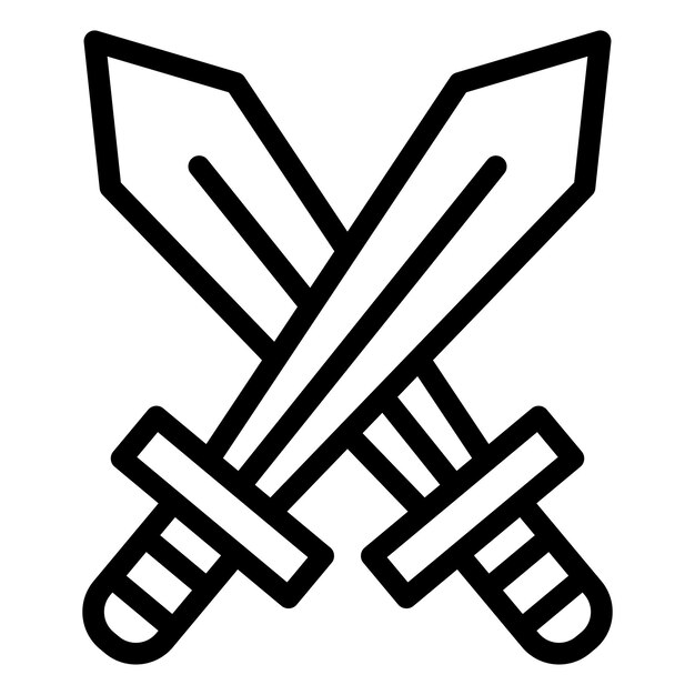 Diseño de íconos vectoriales de lucha de Ar Sword