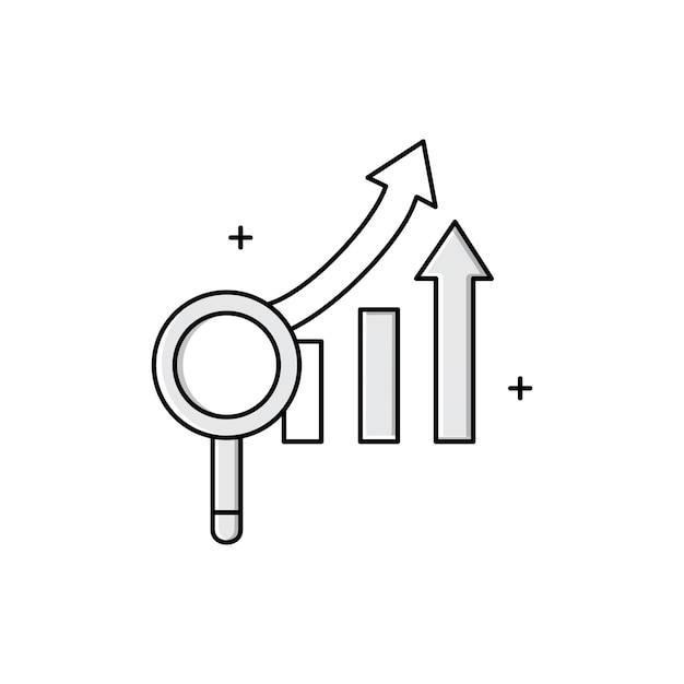 Diseño de íconos vectoriales de pronóstico de la demanda predictiva