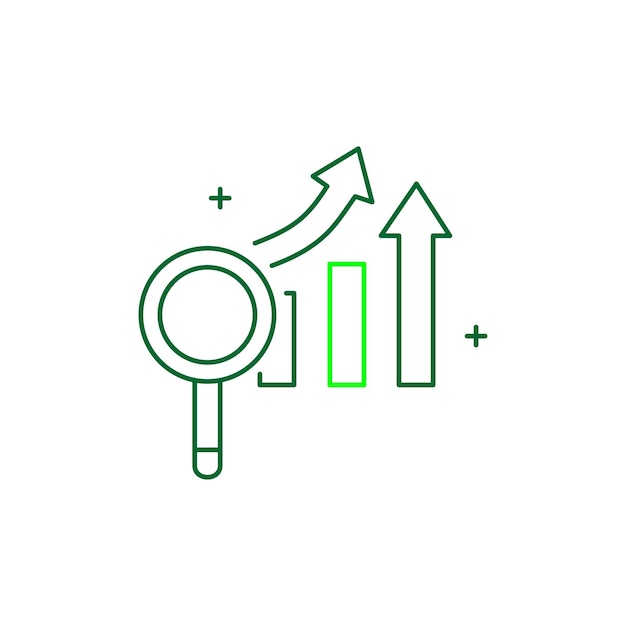 Diseño de íconos vectoriales de pronóstico de la demanda predictiva