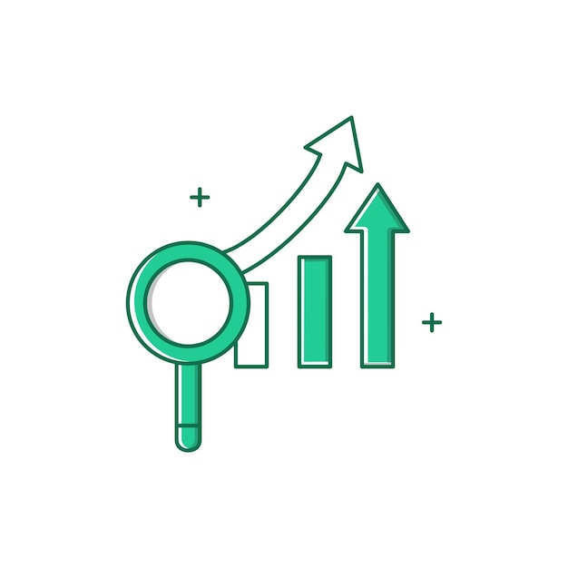 Diseño de íconos vectoriales de pronóstico de la demanda predictiva