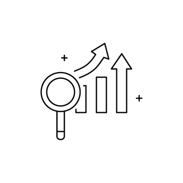 Diseño de íconos vectoriales de pronóstico de la demanda predictiva