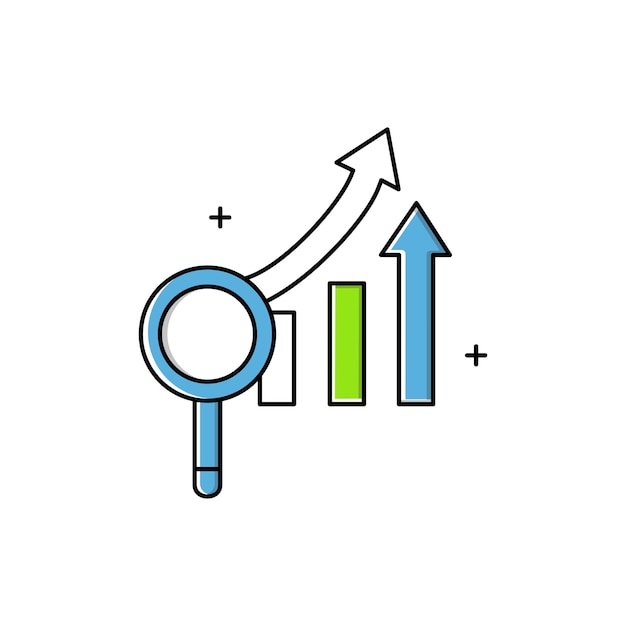 Diseño de íconos vectoriales de pronóstico de la demanda predictiva