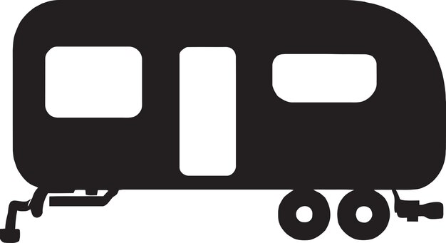 Diseño de íconos vectoriales de remolques de camper