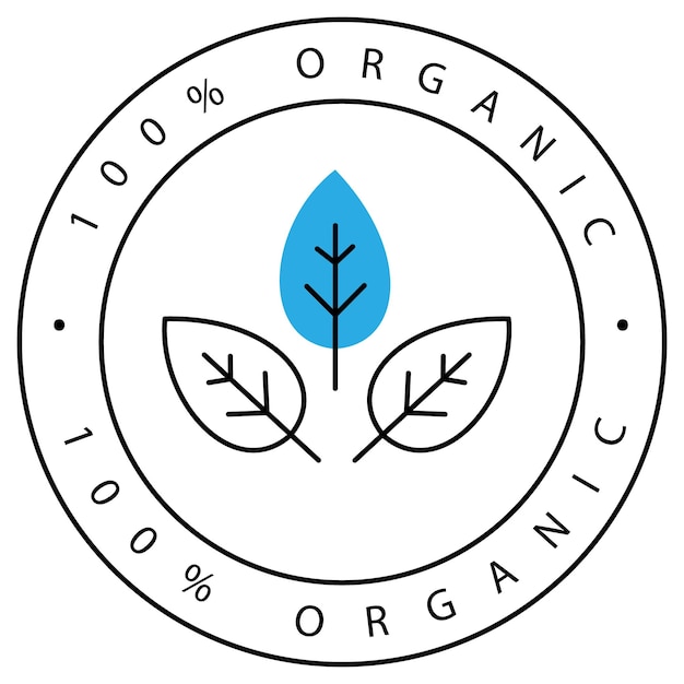 Diseño de iconos vectoriales de símbolos de hojas orgánicas naturales