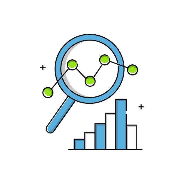 Diseño de iconos vectoriales de visión digital impulsados por datos con estrategia de análisis de trazos editables