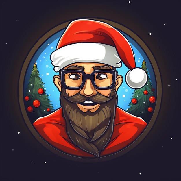 Vector diseño de iconos para youtube para navidad