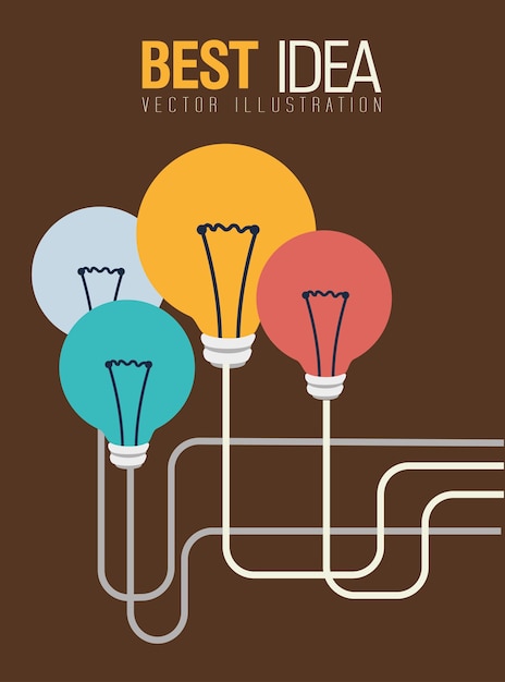 Vector diseño de la idea, ilustración vectorial
