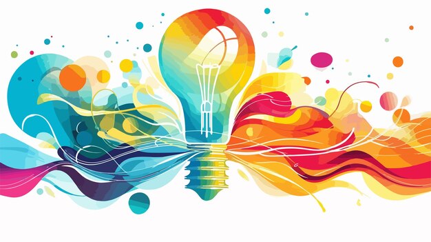 Diseño de ideas creativas sobre un fondo blanco Ilustración vectorial