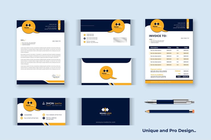 Diseño de identidad corporativa en artículos de papelería para empresas