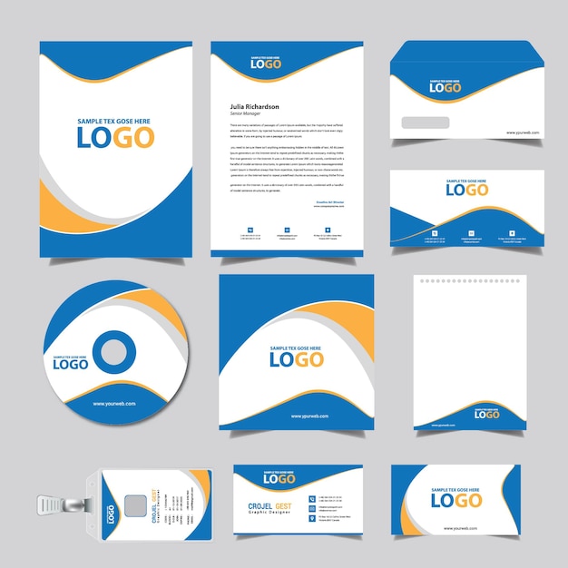 Diseño de identidad corporativa vectorial