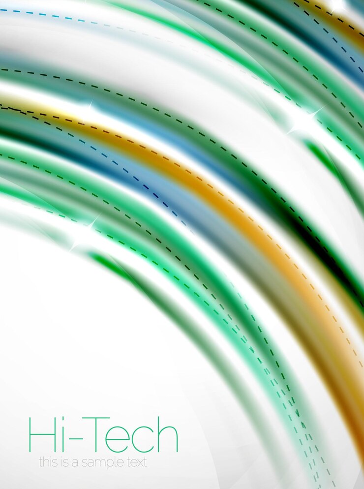 Vector diseño de identidad de folleto comercial corporativo de onda brillante
