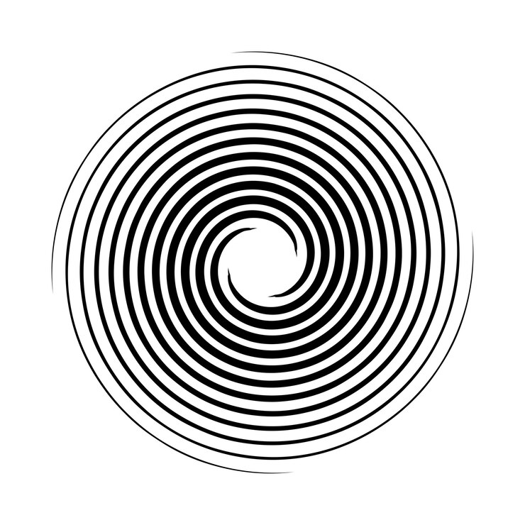Vector diseño de ilusión óptica en espiral abstracto