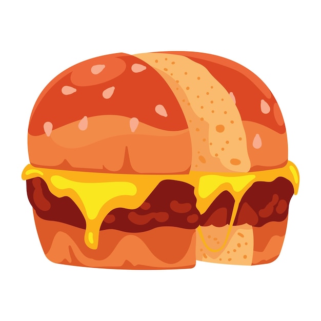 Vector diseño de ilustración aislada de hamburguesas gourmet
