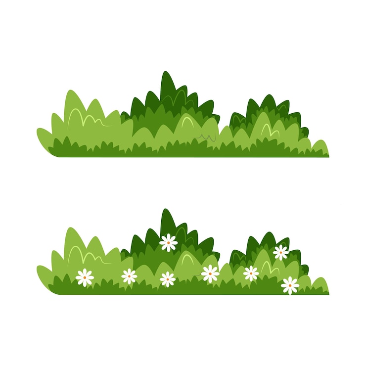 Vector diseño de ilustración de arbusto con flores florecientes