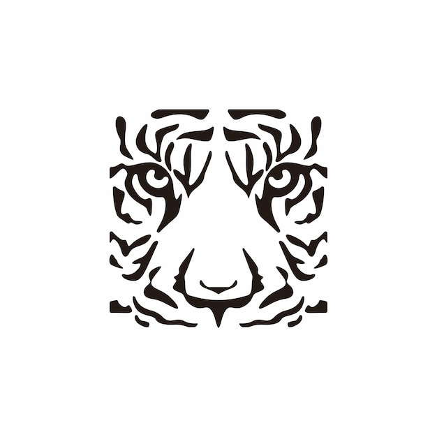 Vector diseño de ilustración de cabeza de tigre