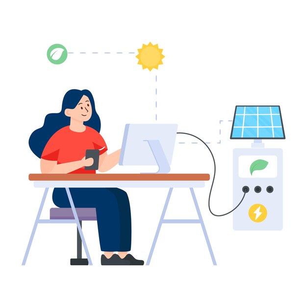 Un diseño de ilustración de carga ecológica.