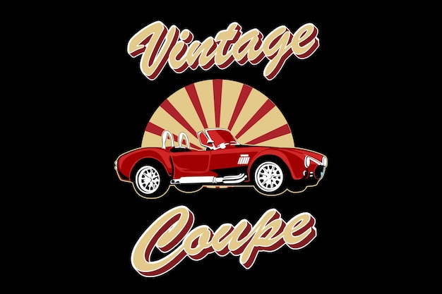 Vector diseño de ilustración de coche cupé vintage