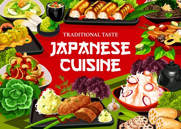 Diseño de ilustración de cocina de comida japonesa
