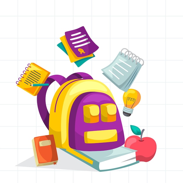 Diseño de ilustración conceptual para el regreso a clases.