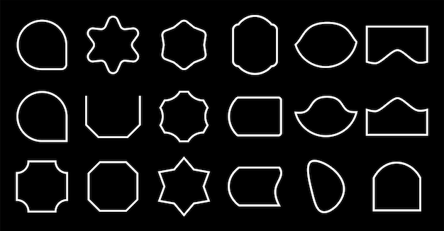 diseño de ilustración de contorno de forma para diseñador