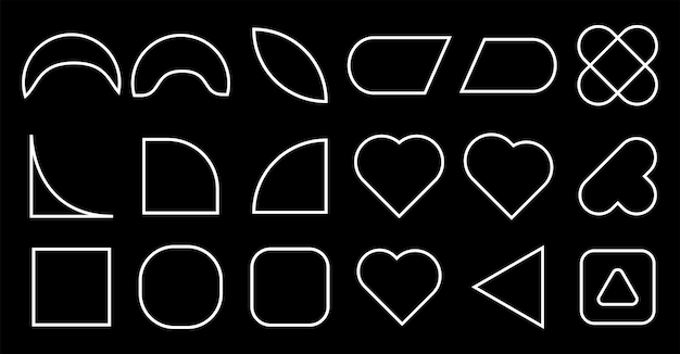 diseño de ilustración de contorno de forma para diseñador