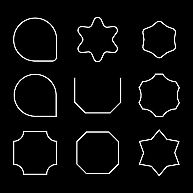 diseño de ilustración de contorno de forma para diseñador