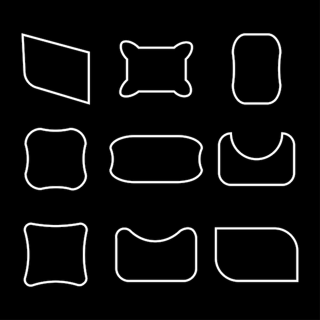diseño de ilustración de contorno de forma para diseñador