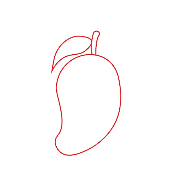 diseño de ilustración del contorno del mango dibujado a mano