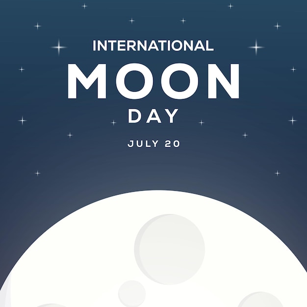 diseño de la ilustración del Día Internacional de la Luna con gradiente