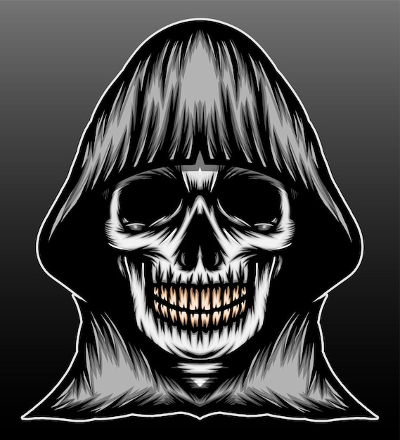 Diseño de ilustración de dibujado a mano de calavera