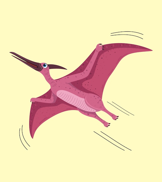 Vector diseño de ilustración de dibujos animados de pteranodon