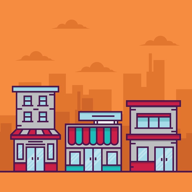 diseño de ilustración de edificio