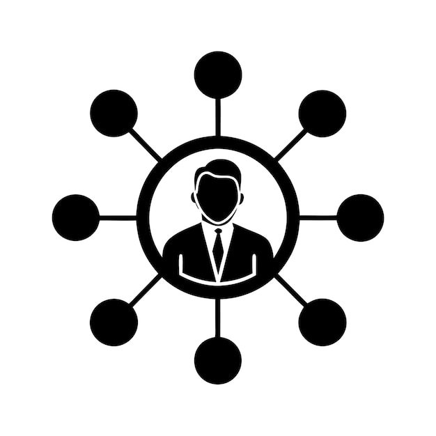 Diseño de ilustración de estilo vectorial de redes con concepto de finanzas de negocios y amplificación