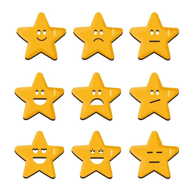 Diseño de ilustración de expresión de estrella