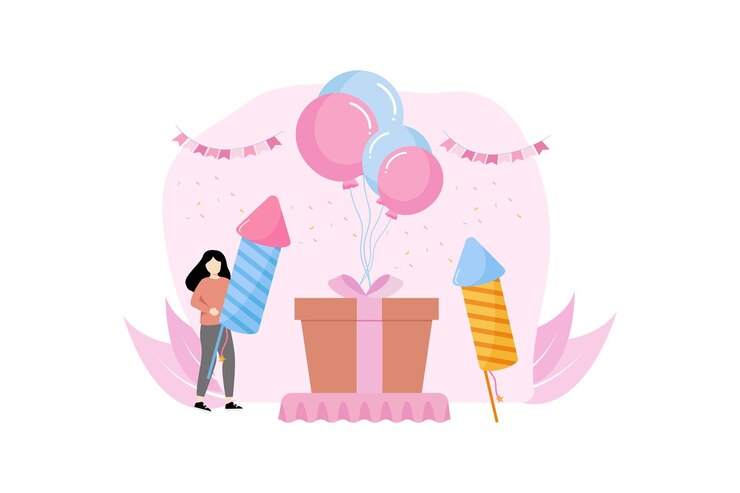 Vector diseño de ilustración de la fiesta de cumpleaños