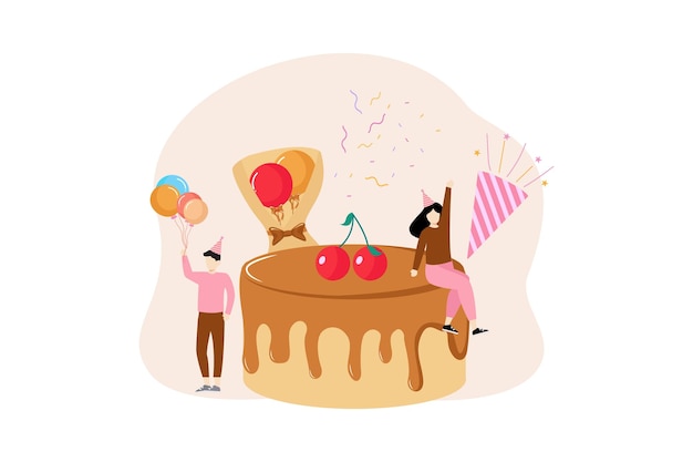 Diseño de ilustración de la fiesta de cumpleaños