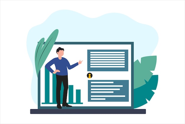 Diseño de ilustración de finanzas de negocios