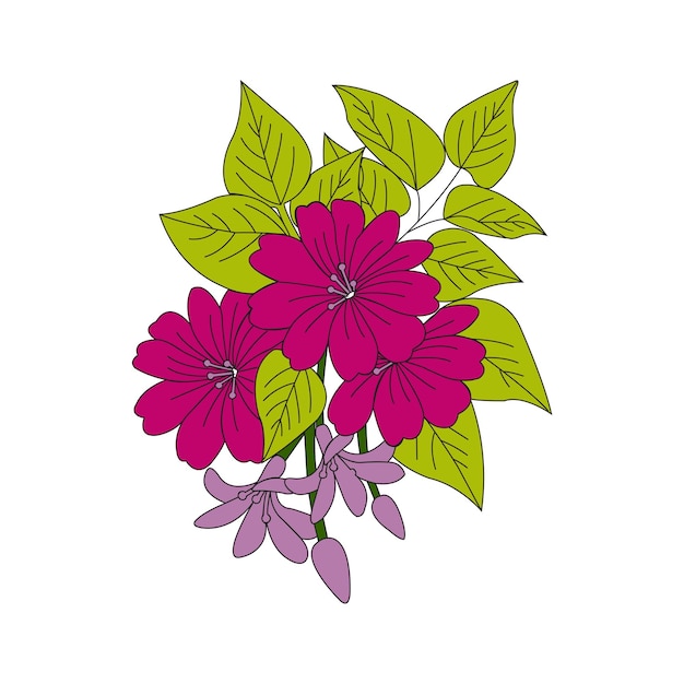diseño de ilustración de flores