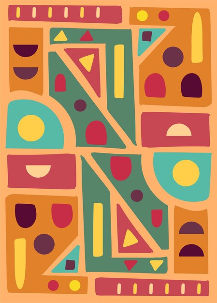 Diseño De Ilustración De Fondo Abstracto Decorativo Colorido