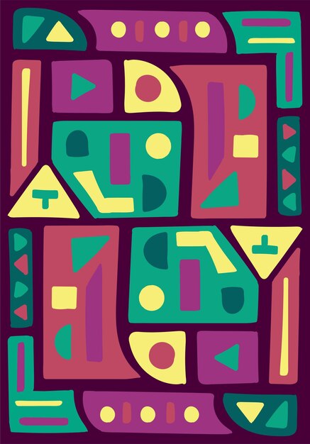 Diseño De Ilustración De Fondo Abstracto Decorativo Colorido