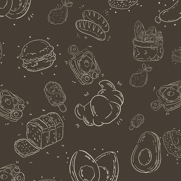 Diseño de ilustración de fondo color comida postre dulce