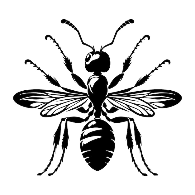 Diseño de la ilustración de la hormiga negra EPS