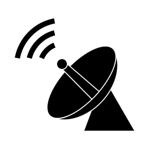 diseño de la ilustración del icono de la antena parabólica