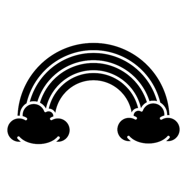 Diseño de ilustración del icono del arco iris