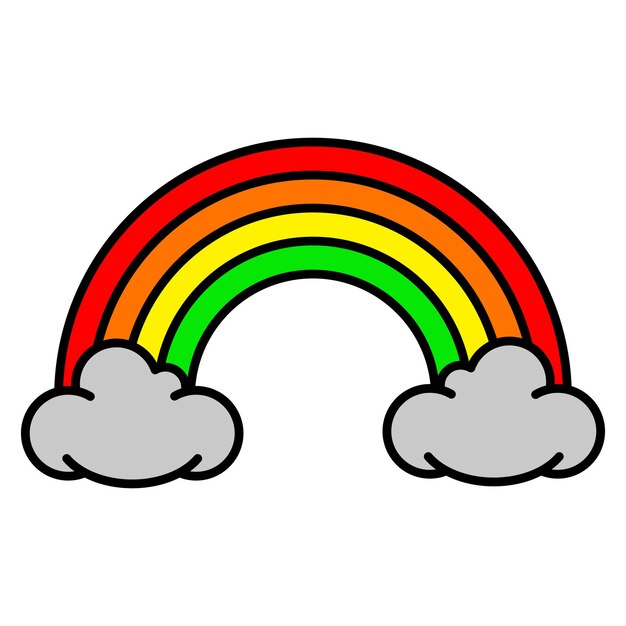 Diseño de ilustración del icono del arco iris