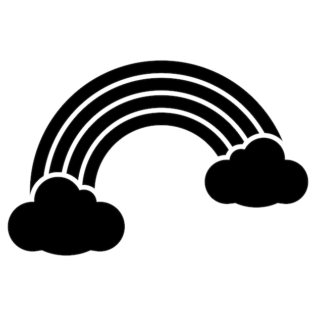 Diseño de ilustración del icono del arco iris